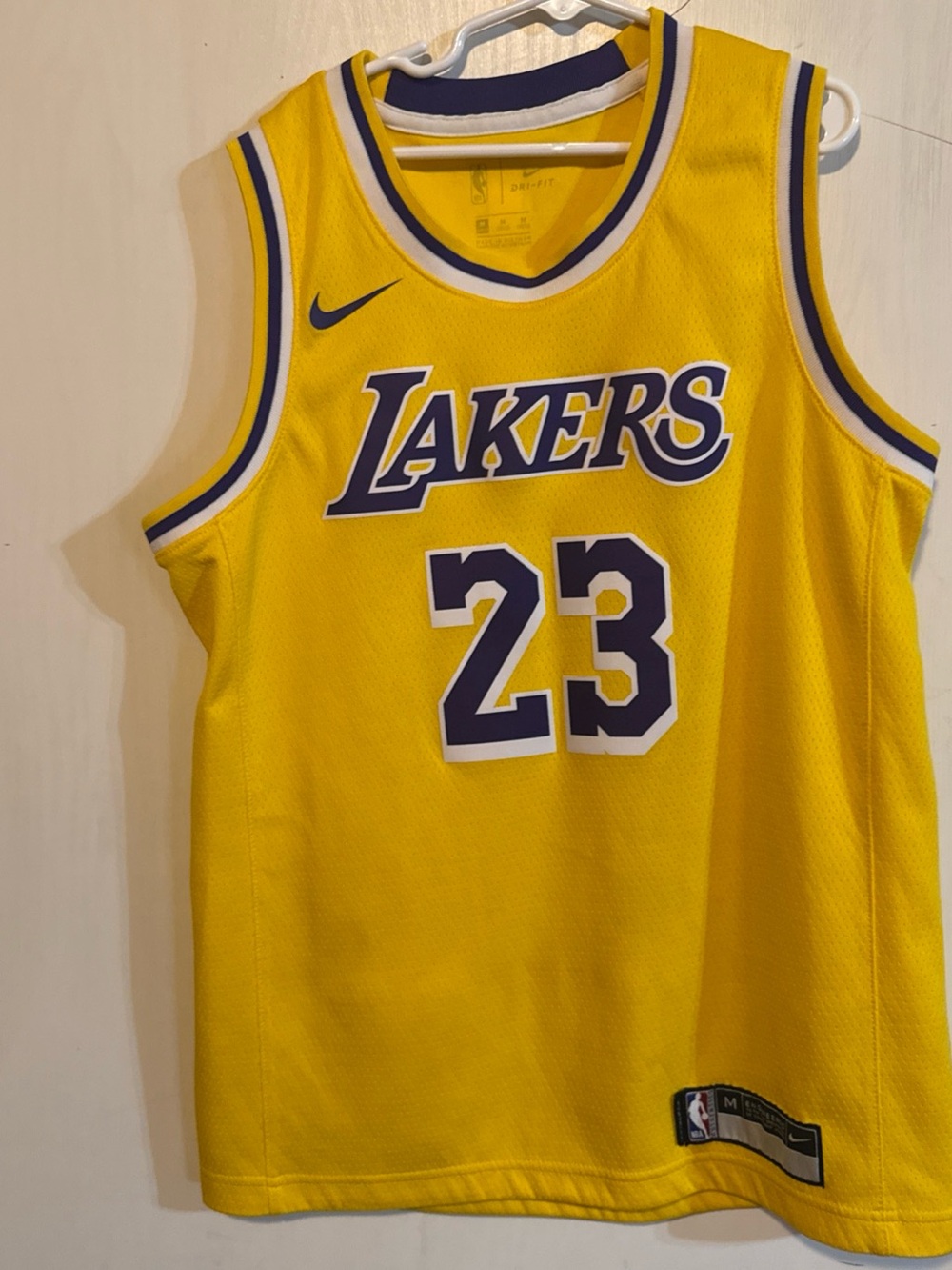 Nike Los Angeles Lakers Yellow #23 Basketball Jersey